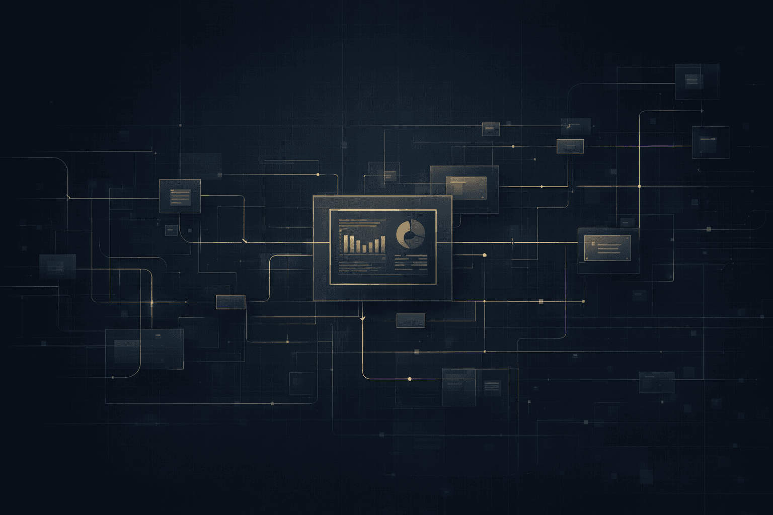 Visual premium representando gestão e controle operacional